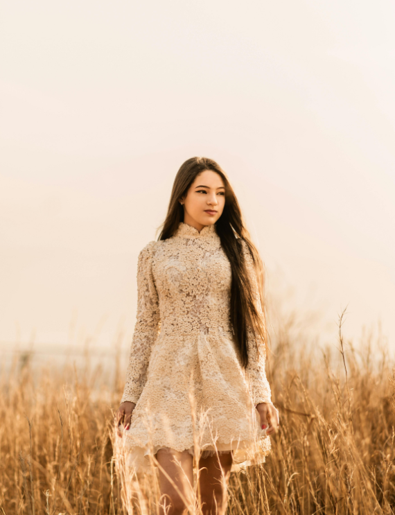 Cinematic sunset portrait